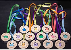 Медаль іменна на випускний у дитячий садок кольорові