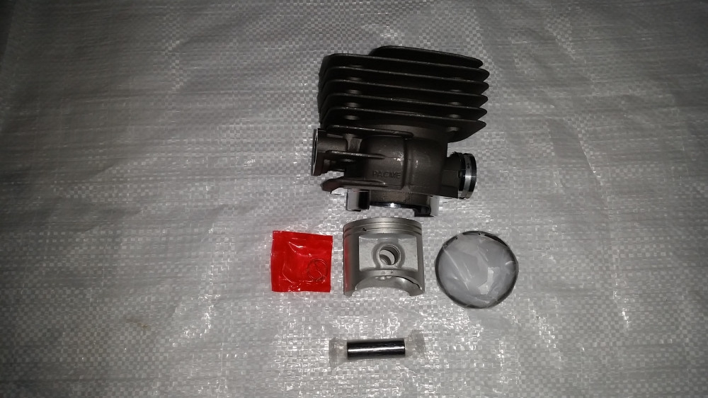 Циліндр Husqvarna 372 бензопила в складанні хром китай патрубок кpyг, фото 1