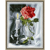Вышивка цветы бисером,Канва схемы натюрморт Роза в бокале