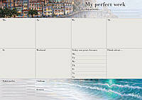 Еженедельник планер My perfect week LifeFLUX Вдохновляющий А4 52 листа Море