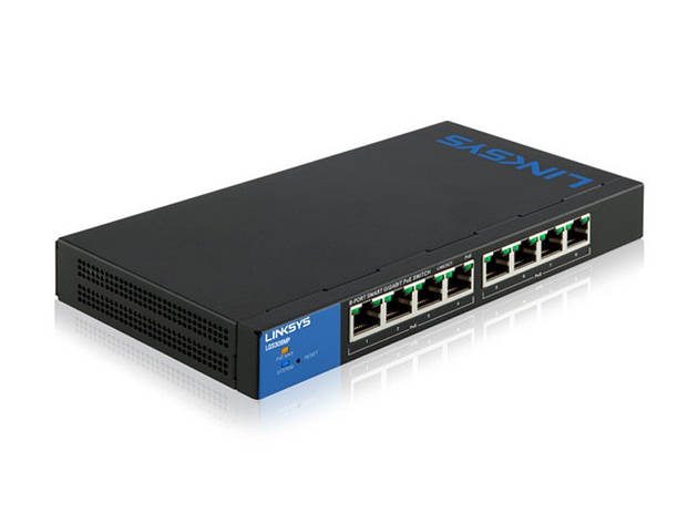 LINKSYS LGS308MP, 8-Port Smart Gigabit PoE+ Switch, with 8 PoE+ ports and PoE budget of 130W, фото 2