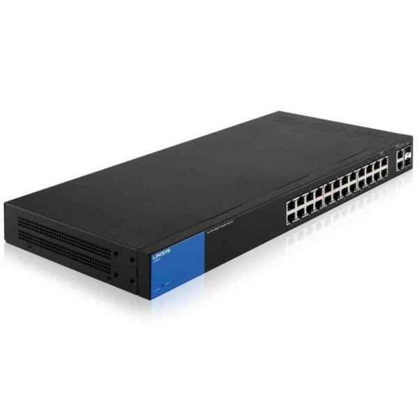 LINKSYS LGS326MP, 26-Port Smart Gigabit PoE+ Switch, with 24 PoE+ ports and PoE budget of 384W