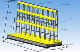 Транспортна Піраміда для перевезення вікон, склопакетів