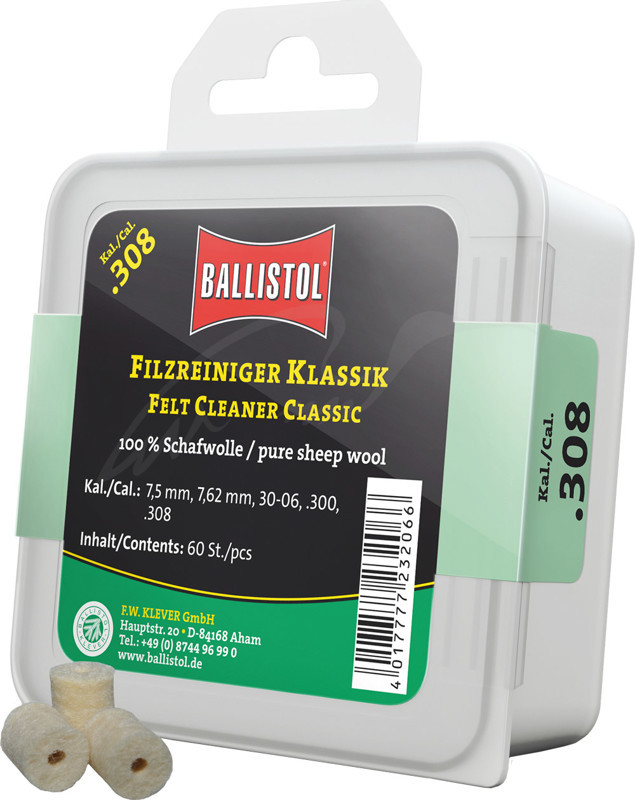 Патч для чищення Ballistol повстяний класичний 308 60шт/уп