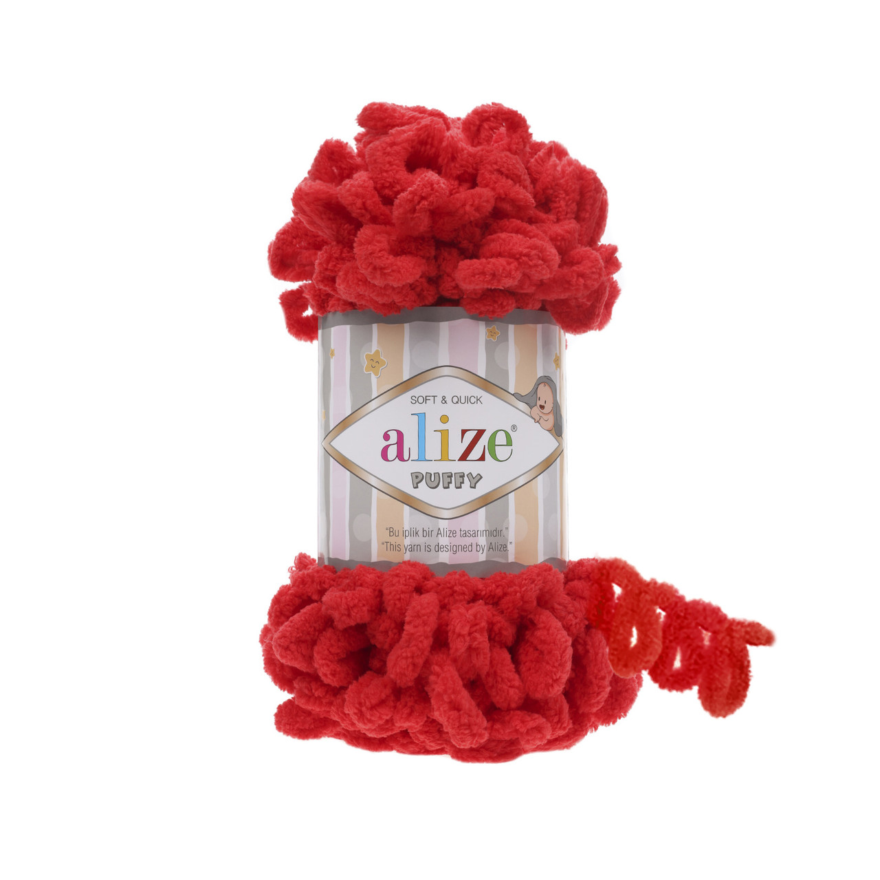 Пряжа Alize Puffy Ализе Пуффи Плюшевая Красный 56 — Купить Недорого на ...
