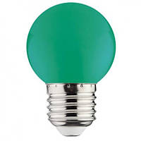 Зеленая светодиодная лампа 1W E27 Horoz RAINBOW
