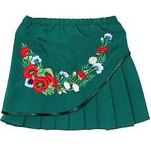 Дитяча вишита спідниця Маріся зелена