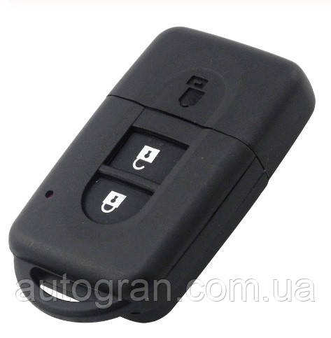 Корпус смарт ключа Nissan 2 кнопки Nissan Micra Xtrail Qashqai Juke Tiida, фото 1