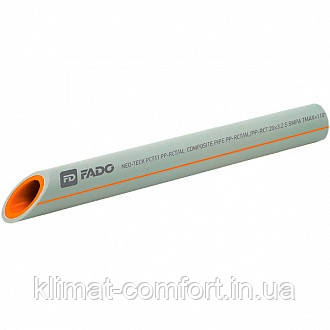 Труба поліпропіленова FADO PP-RCT армована шаром алюмінію 20х3.4 мм, PPA20