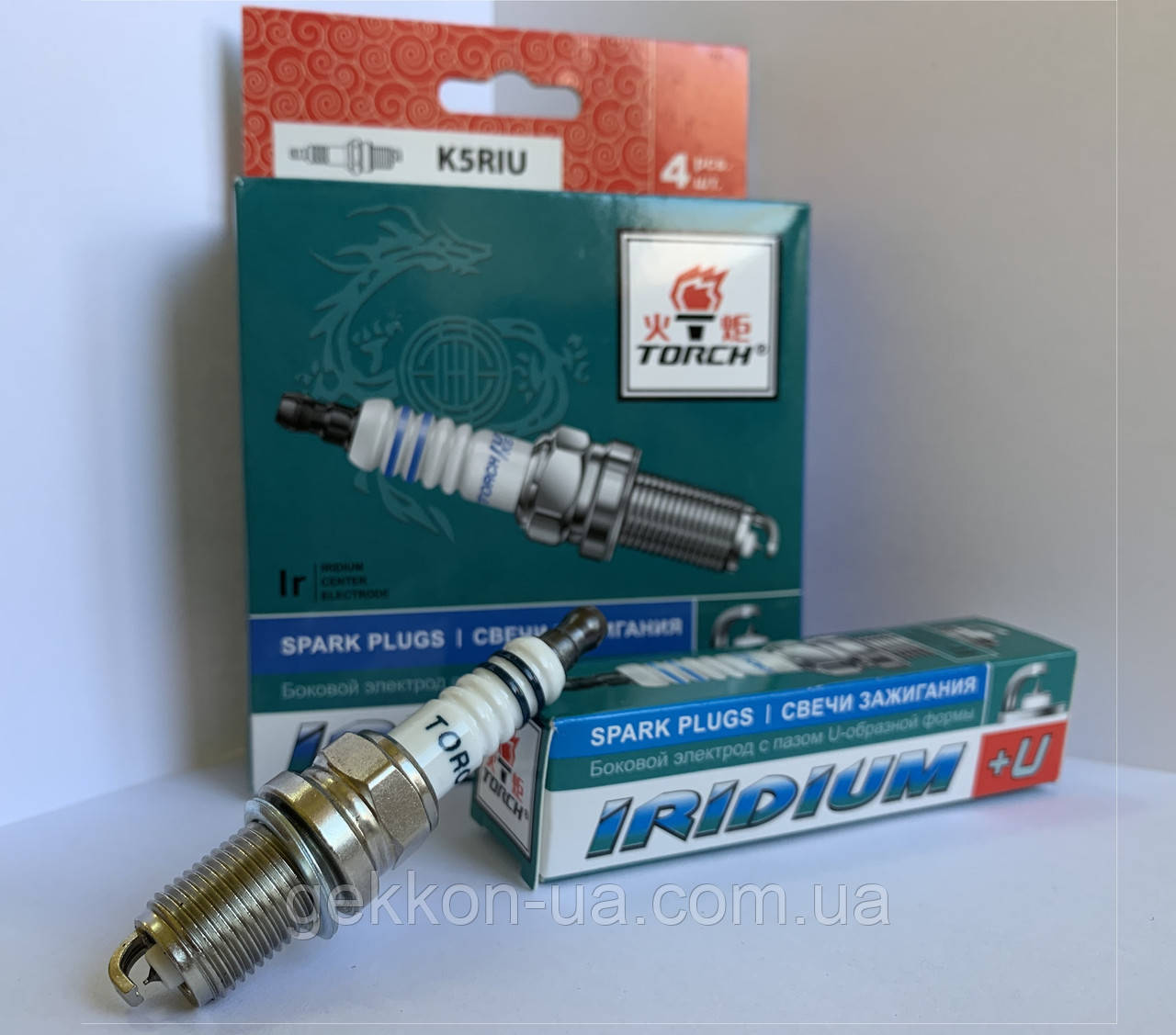 Свічка запалювання IRIDIUM+U УАЗ Hunter, Patriot, Chevrolet Lacetti 1.8 (компл. 4 шт.) "Torch"