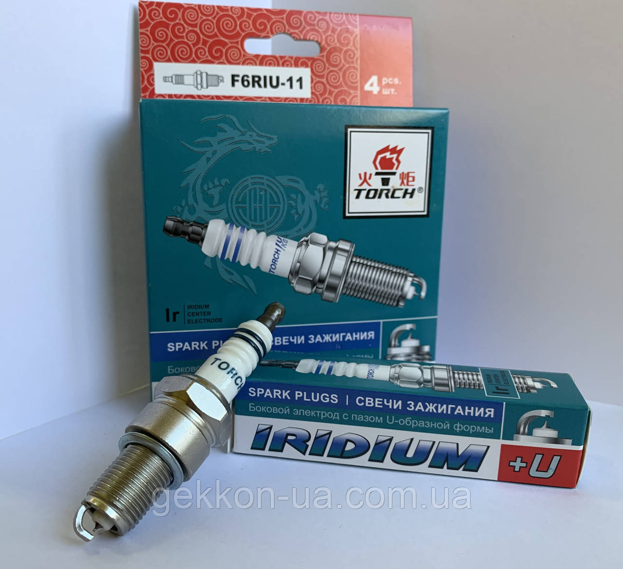 Свічка запалювання IRIDIUM. F6RTI ВАЗ 2106-07, 2111, 1118, 2121-2123, 2170-90, Daewoo Matiz "TORCH" (кт. 4 шт.)
