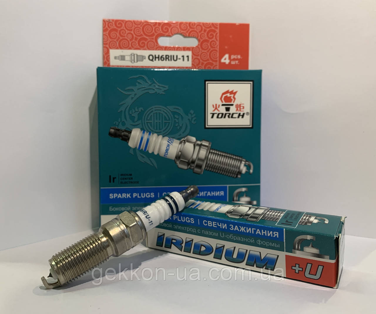 Свічка запалювання IRIDIUM+U Ford Kuga, Mazda 3 (компл. 4 шт.) "Torch"