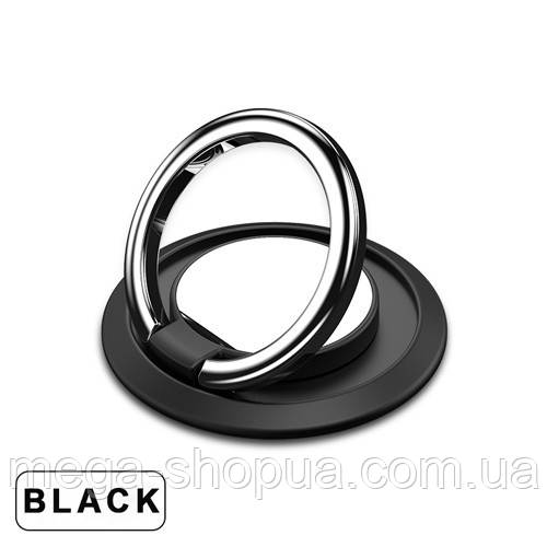 Кільце тримач попсокет popsockets для телефону 360 градусів. Підставка для смартфона Voxlink Чорне