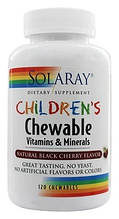 Дитячі жувальні, Solaray, Chewable Vitamins and Minerals 120 Chewables