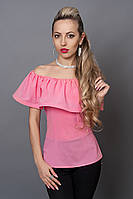 Блуза мод №494-2, розміри 40,42,44,46 рожева