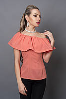 Блуза мод №494-13, размеры 40,42,44,46 персик