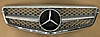 Решітка радіатора Mercedes W204 стиль C63 AMG (хром + срібло), фото 3