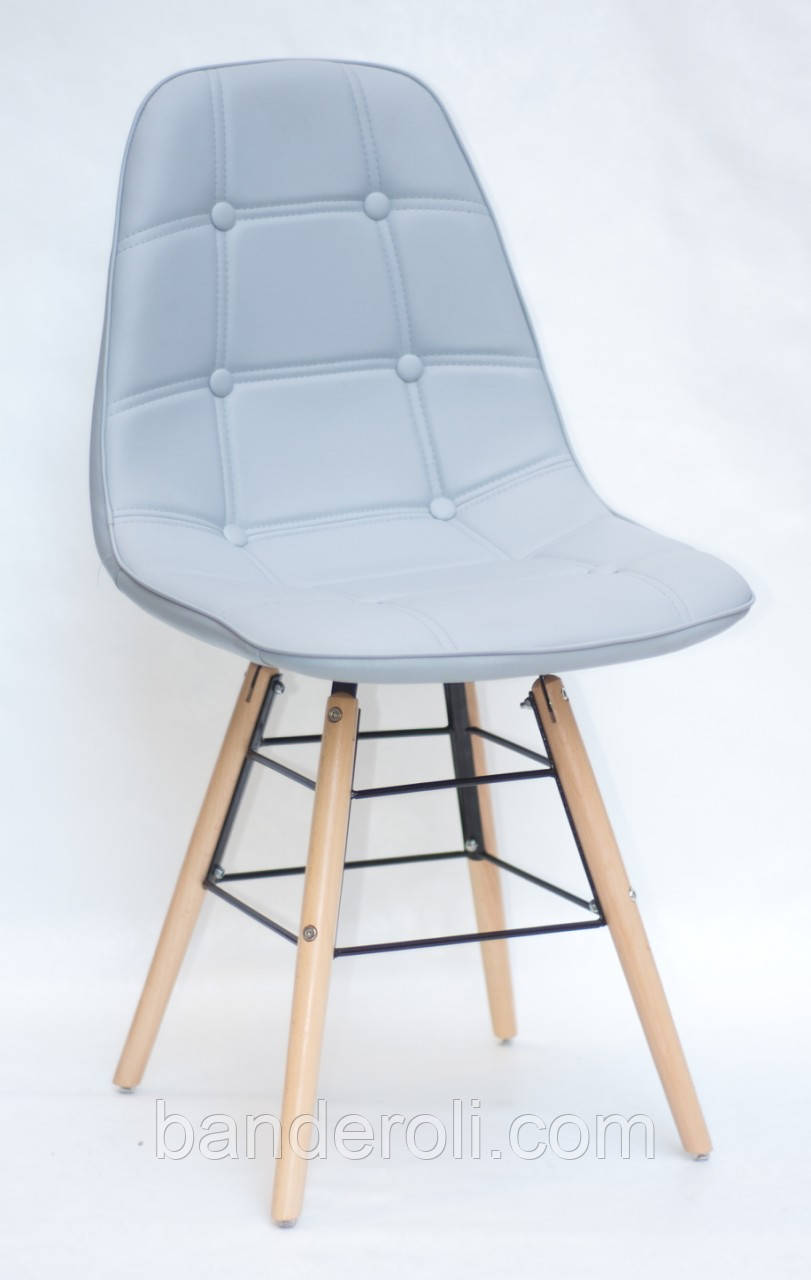 Стілець Alex Екошкіра, СІРИЙ 35, фото 1