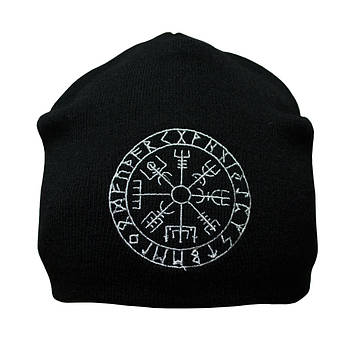 Шапка біні з вишивкою Vegvisir Futhark, фото 2