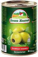 Оливки зелені без кісточки 260г (300мл) Долина Желаний (1/24)
