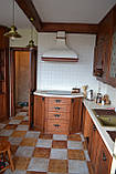 Кухня класична з кованими деталями з натурального дерева, фото 9
