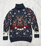 Гарний вовняний светр із оленям для дівчаток 6-7,12-13 років, фото 4