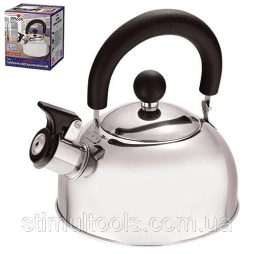 Чайник зі свистком 1.6 л одинарне дно, фото 1