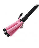 Потрійна плойка Gemei GM 1956 Рожева, фото 5