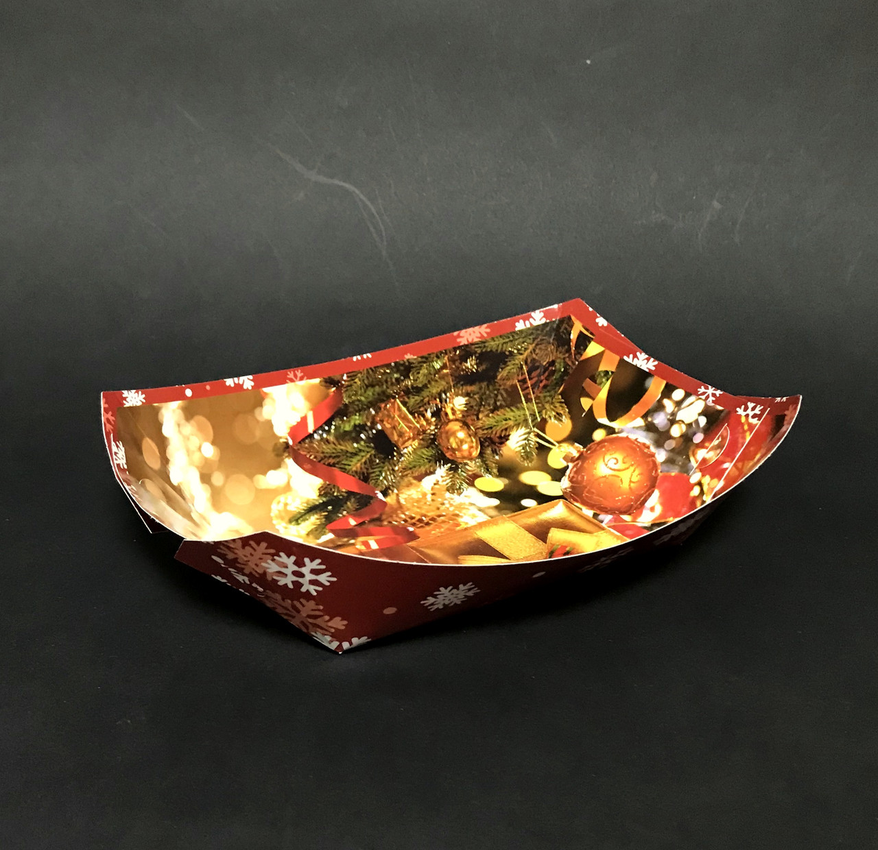 Тарілка човник збірна 195х135мм "Подарунки 1" (50шт), фото 1