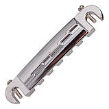 Бридж МЕНЗУРНИЙ струнотримач стопбар стоп-бар для гітари електрогітари PRS SG Les Paul ES ХРОМ, фото 2