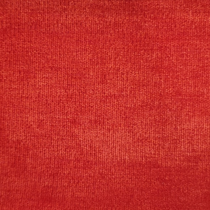 Велюр для перетяжки дивана, крісел, стільців Кордрой червоного кольору
