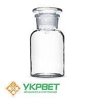 Бутель для реактивів, світле скло, широке горло