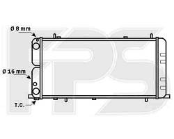 Радіатор охолодження двигуна AUDI 100 / 200 1982-1991