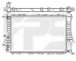Радіатор охолодження двигуна Audi 100 C4 1991-1994 2.0, 2.3, 2.5 TDI, 2.4 D (FPS)