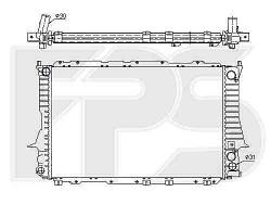 Радіатор охолодження двигуна Audi 100 C4 1991-1994 2.6, 2.8 МКПП (FPS)