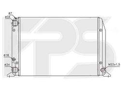 Радіатор охолодження двигуна Ауді 80 B2 (78-86) бенз. 1.6-1.8, 430x322x30 (FPS)