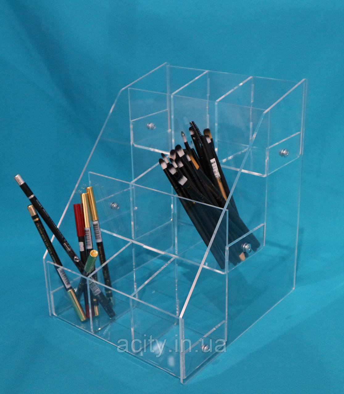 Вітрина для продажу кулькових ручок олівців маркерів 9 комірок