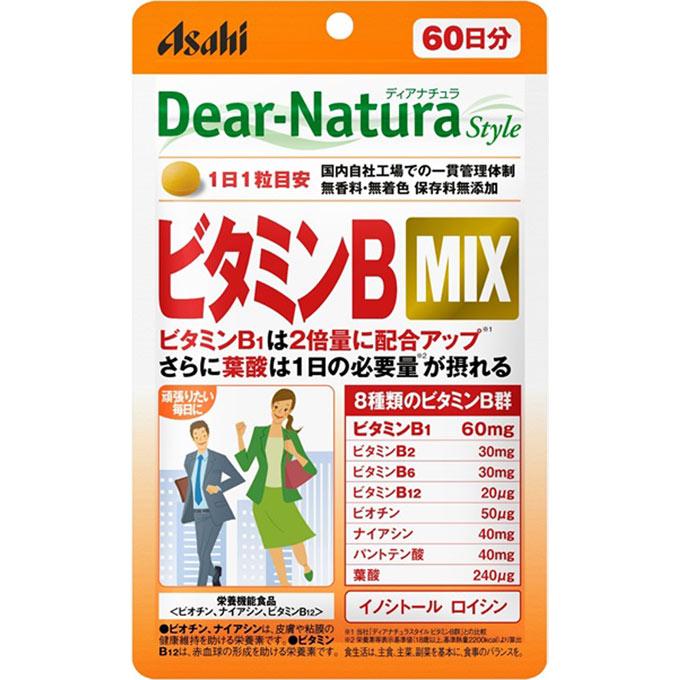 Asahi Dear Natura вітаміни групи B + Лейцин, 60 таблеток на 60 днів
