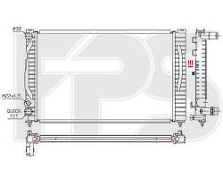 Радіатор охолодження двигуна Volkswagen Passat B5/Audi A4 B5 (FPS) FP 12 A403-P