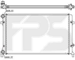 Радіатор охолодження двигуна VW Caddy III (04-10) 2.0 SDI, 1.6, 1.4, механіка (FPS) FP 12 A472-P