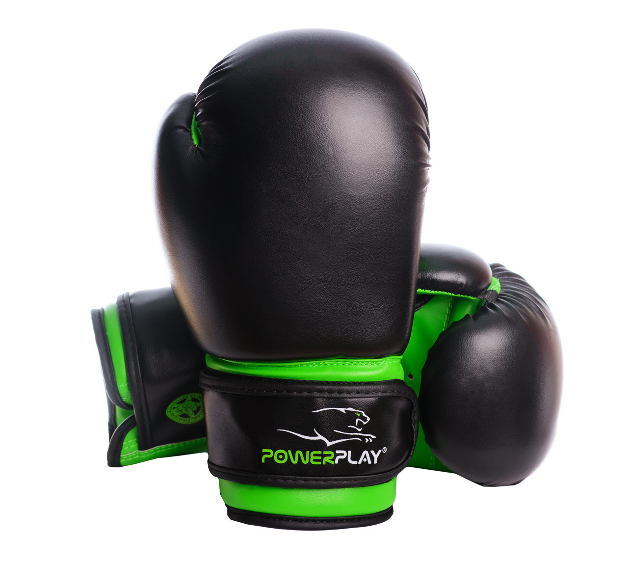 Боксерські рукавиці PowerPlay 3004 JR Чорно-Зелені 8 унцій