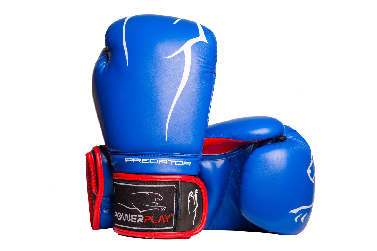 Боксерські рукавиці PowerPlay 3018 Сині 10 унцій