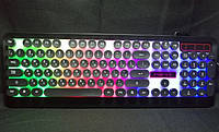 Игровая проводная клавиатура с LED (лед) подсветкой с виступом USB (юсб) входом и шнуром 1.7 м