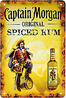 Металлическая табличка / постер "Капитан Морган, Настоящий Пряный Ром / Captain Morgan Original Spiced Rum"