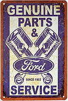 Металева табличка / постер "Форд (Запчастини І Сервіс) / Ford (Parts And Service)" 20x30см (ms-001600)