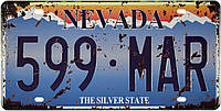 Металлическая табличка / постер "Невада / Nevada (599 MAR)" 30x15см (ms-001565)