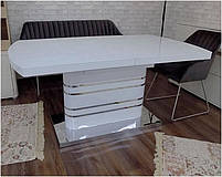 Стіл Colorado DT-82-3 білий глянець (Super White) 1600 (2200)х900х760 см, фото 3