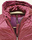 Жіноча демісезонна куртка з накладною кишенею, модель Юлія, вишнева, розмір 48, фото 9