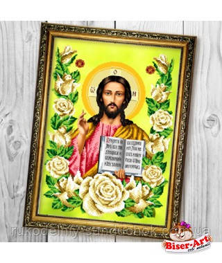 Схема для вишивки бісером, Бісер-Арт Господь Вседержитель в трояндах (A680), фото 1