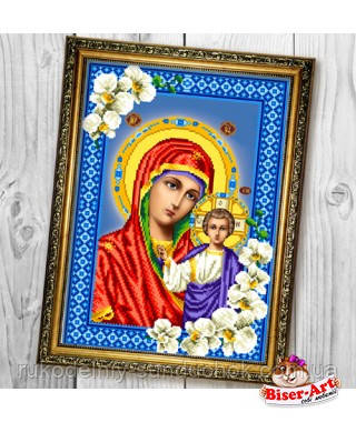 Схема для вишивки бісером Бисер-Арт БМ Казанська в орхідеях (A676), фото 1